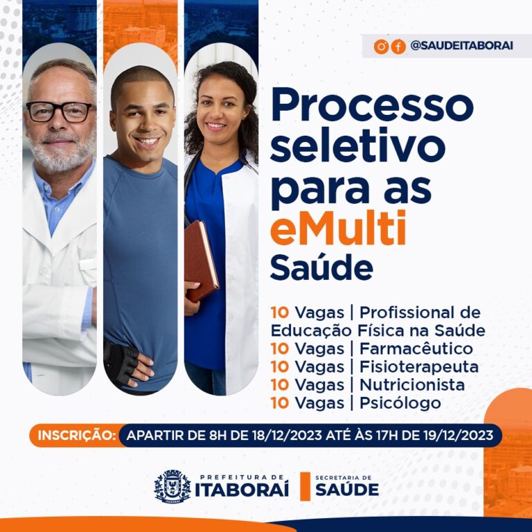Vagas temporárias para profissionais de saúde em Itaboraí