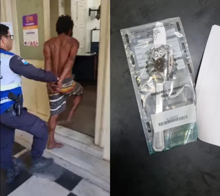 Homem ameaça pedestres com faca e é detido em Niterói