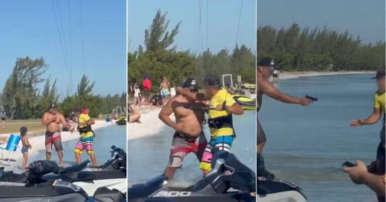 Entenda motivo da discussão que terminou com banhista apontando arma para velejador em Arraial do Cabo