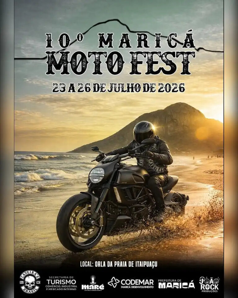 Maricá Moto Fest 2026 começa em Itaipuaçu com quatro dias de shows e encontro de motociclistas
