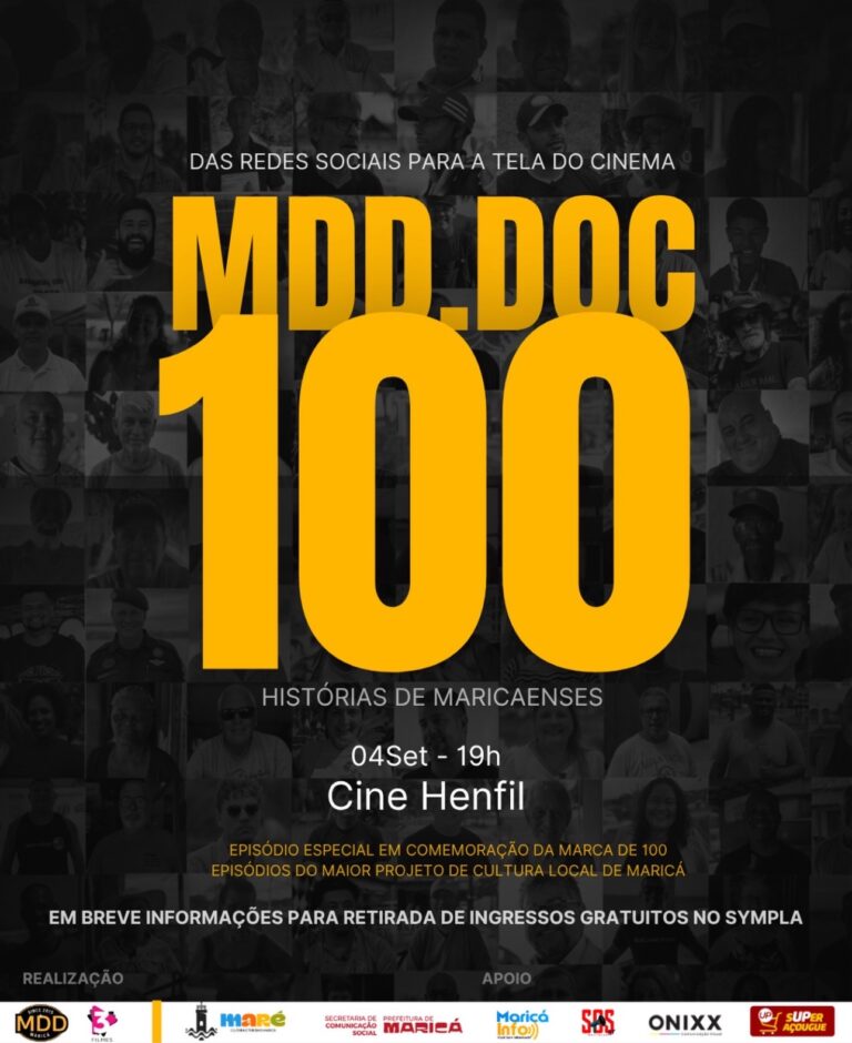 MDD.DOC chega a 100 episódios com exibição especial hoje no Cine Henfil, em Maricá